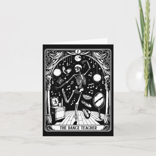 Danser Enseignant Carte Tarot Squelette Danser Bal (Devant)