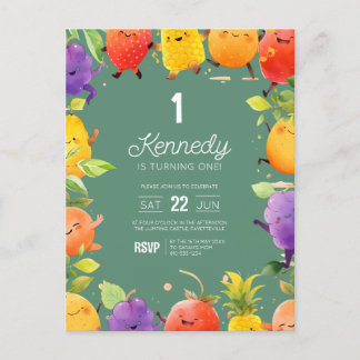 Danser Fruit Anniversaire Invitation