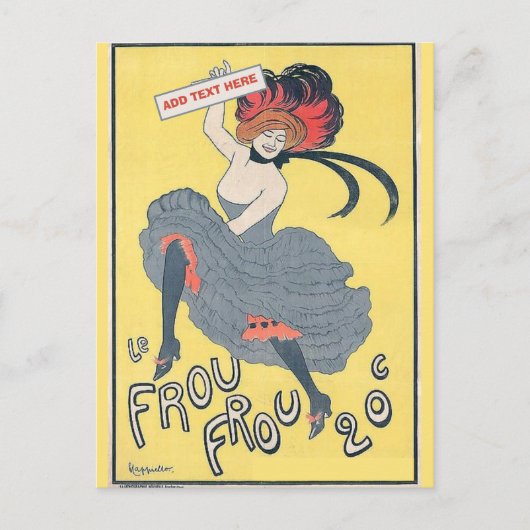 danser, geef tekst Briefkaart uit (Voorkant)