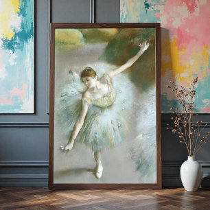Danser in Groene Degas, Kunst Poster