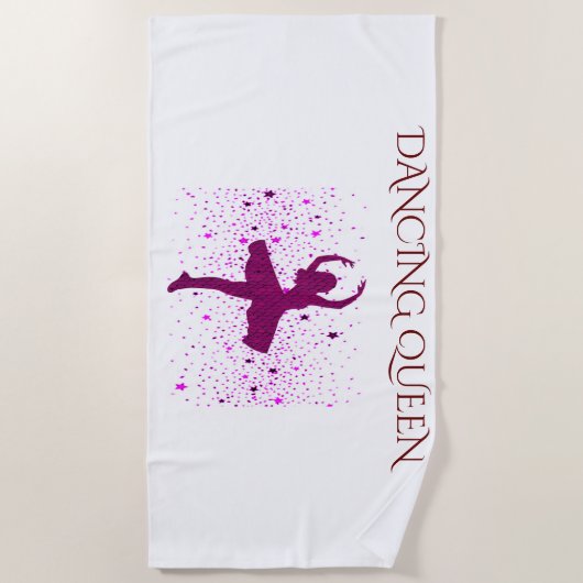 DANSER la serviette de plage de la REINE fille. (Devant)