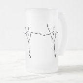 Danser logo met Dance slogan - aanpasbaar Matglas Bierpul (Voorkant rechts)