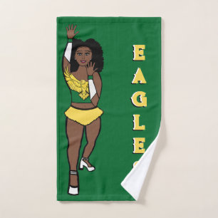 Danser/Majorette Handdoek Groen Goud Adelaar B