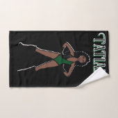 Danser/Majorette Handdoek Groen Zwart #1 (Handdoek)
