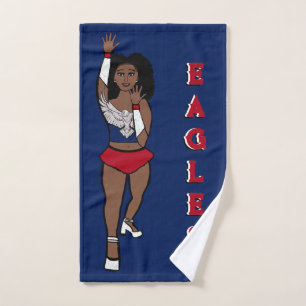 Danser/Majorette Handdoek Navy Silver Eagle A