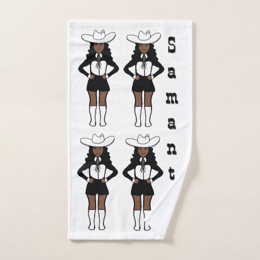 Danser/Majorette Western Zwart Wit #1 Handdoek (Handdoek)