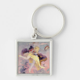 danser met Baskische tambourine Sleutelhanger