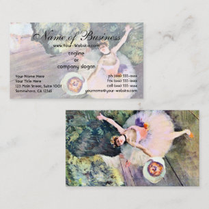 Danser met een boeket bloemen van Edgar Degas Visitekaartje