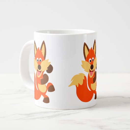 Danser mignon Danson Fox Jumbo Mug (Devant gauche)