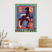 danser op Jazz Festival, Matisse Style Poster (Keuken)