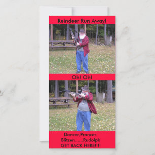 Danser, Prancer, Blitzen Feestdagenkaart