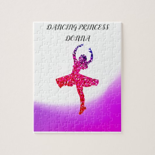 DANSER PRINCESS PUZZLE AVEC LE NOM PERSONNALISÉ! (Vertical)
