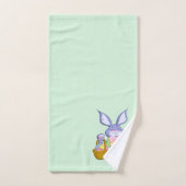 Danser Purple Bunny Mint Pâques (Serviette à main)