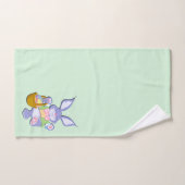 Danser Purple Bunny Mint Pâques (Serviette à main)