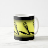 Danser Rollin Pins et Whisks mignonne Mug Jaune (Devant droit)