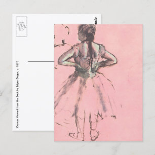 Danser van achteren, handen op de heupen door Edga Briefkaart