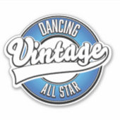 Danser vintage logo étoile autocollant (Devant)