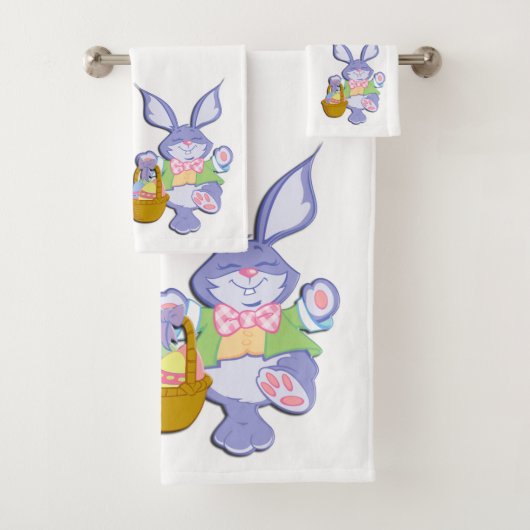 Danser violet Bunny de Pâques blanc (En situation)