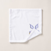Danser violet Bunny de Pâques blanc (Gant de toilette)
