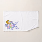 Danser violet Bunny de Pâques blanc (Serviette à main)