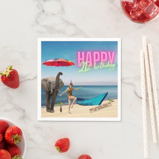  danseres 21ste verjaardag Gewijzigde kunst Servet (Insitu)