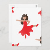 danseres emoji briefkaart (Voorkant / Achterkant)