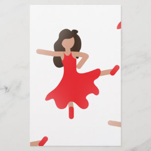 danseres emoji briefpapier