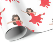 danseres emoji cadeaupapier (Rol Hoek)