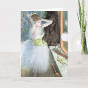 Danseres in haar kleedkamer door Edgar Degas Kaart