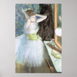 Danseres in haar kleedkamer door Edgar Degas Poster