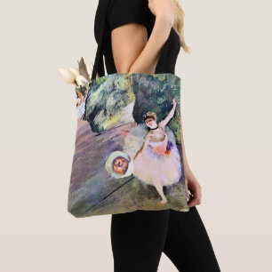 Danseres met een Bloemenboeket van Edgar Degas Draagtas