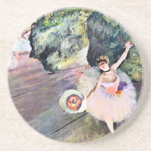 Danseres met een Bloemenruiker door Edgar Degas Zandsteen Onderzetter
