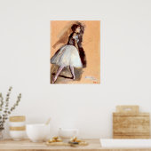 Danseres staand van Edgar Degas, Kunst uit het bal Poster (Keuken)