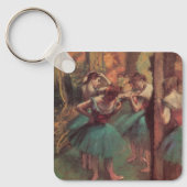 Danseressen, Roze en Groen door Edgar Degas Sleutelhanger (Voorkant)