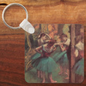 Danseressen, Roze en Groen door Edgar Degas Sleutelhanger (Voorkant)