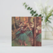 Danseressen, Roze en Groen van Edgar Degas Kaart (Staand voorkant)