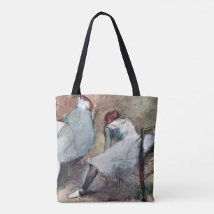 dansers die hun schoenen binden, Edgar Degas Draagtas