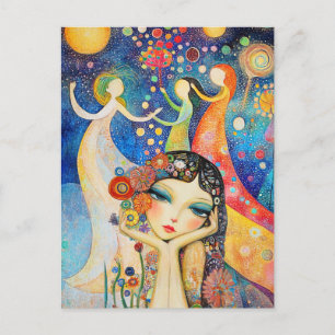 Dansers en dagdromen briefkaart