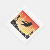 dansers en luidsprekers servet (Hoek)