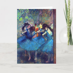 Dansers in Blauw door Edgar Degas, Vintage Ballet Kaart