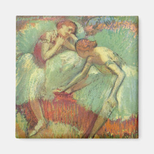 Dansers in het Groen door Edgar Degas, Vintage Bal Magneet