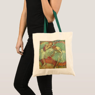 Dansers in het Groen door Edgar Degas, Vintage Bal Tote Bag