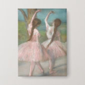 Dansers in Roze Edgar Degas Button (Voorkant)