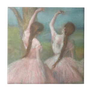 Dansers in Roze Edgar Degas Tegeltje