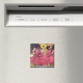 dansers in roze in de ogen van Edgar Degas Magneet (Insitu (Vaatwasser))