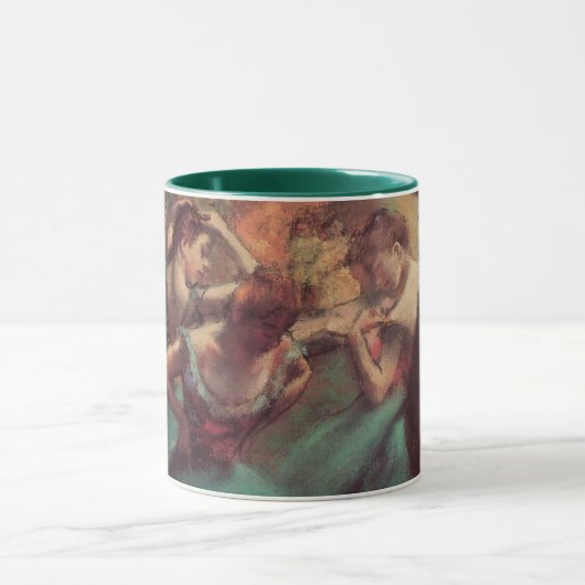 dansers, roze en groen van Edgar Degas Mok (Midden)