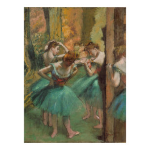 Dansers, Roze en Groene Edgar Degas Foto Afdruk