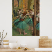 Dansers, Roze en Groene Edgar Degas Poster (Keuken)