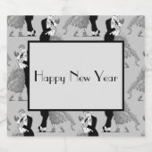 Dansers uit 1920 sparkling wijnetiket (Enkel label)