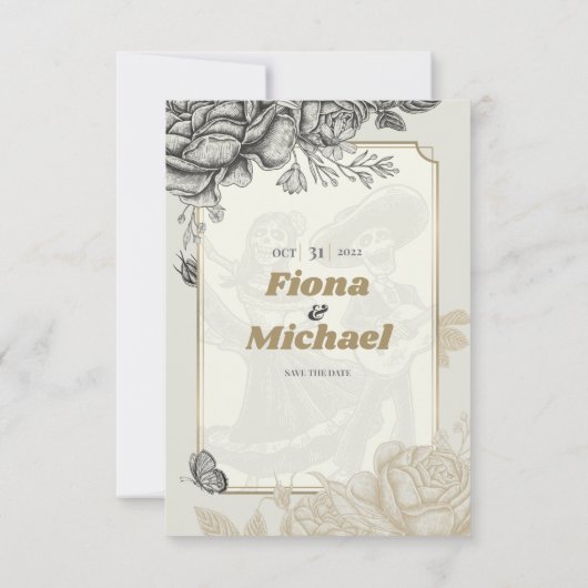 Danses Faire-part de mariage de Calaveras (Dos)